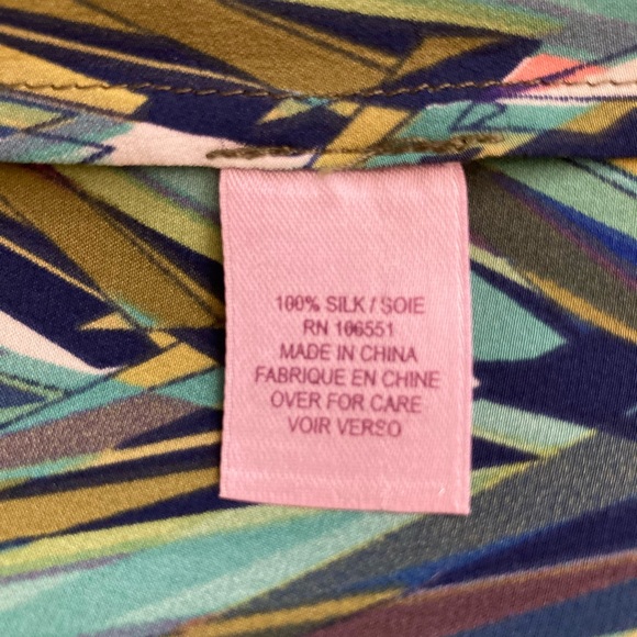 BNWOT CHRISTIANE CELLE CALYPSO Multi-Coloured Silk Dress, size S - Picture 6 of 7